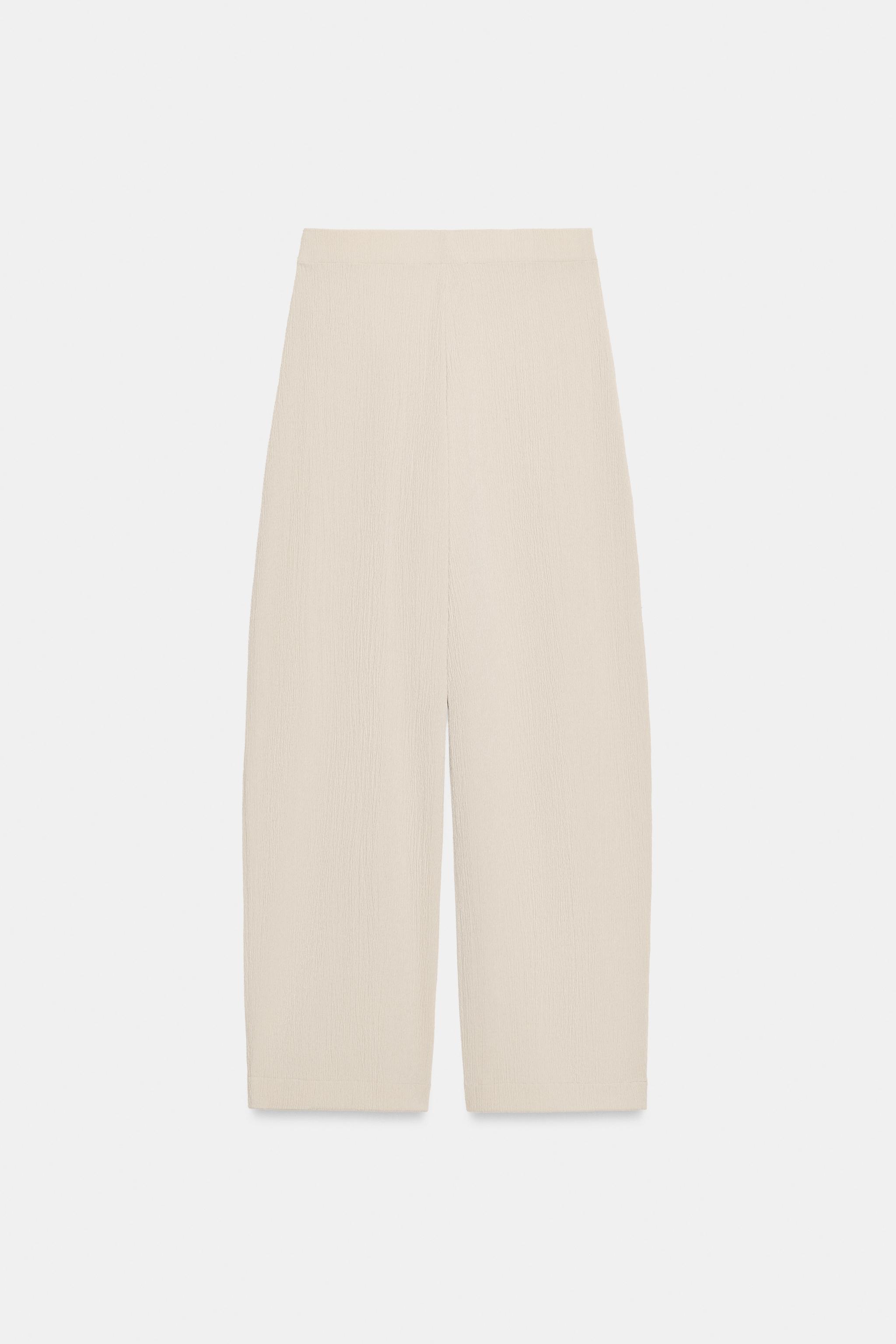TEXTURED WRAP PANTS